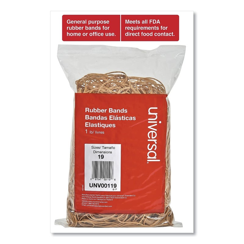 Universal 00119 Rubber Bands, Size 19, 3-1/2 x 1/16, 1lb Pack - Image 3